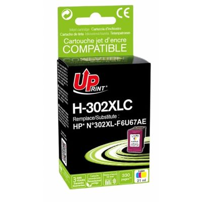 3584770896126-Cartouche compatible HP 302XL - cyan, magenta, jaune - Uprint-P_79407786_1-0